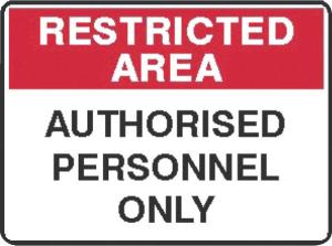 restricted area